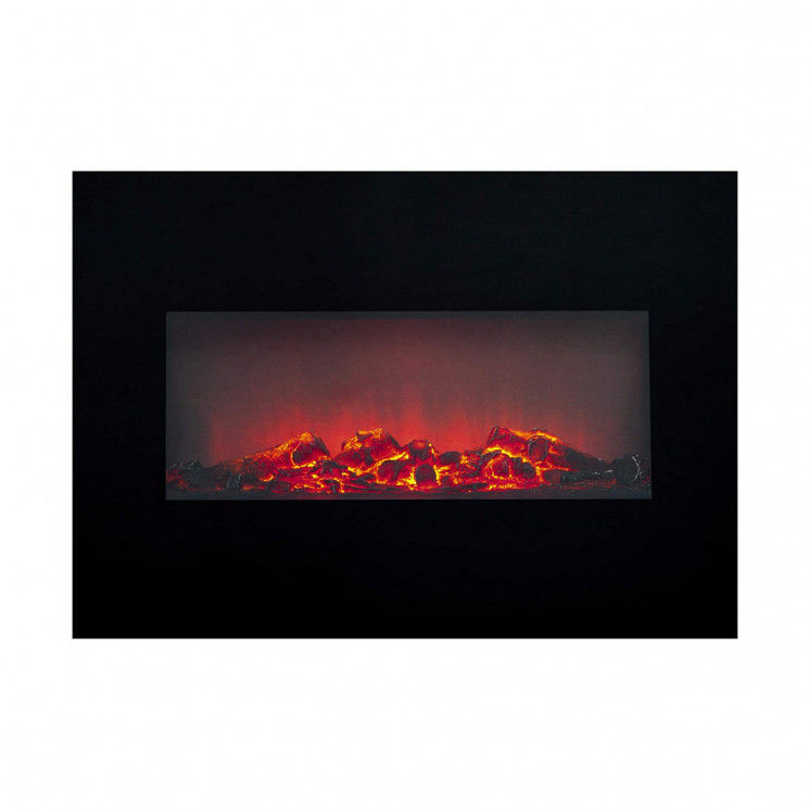 Camino Elettrico Decorativo da Parete Classic Fire Memphis Nero 1800 W 66 x 13 x 46 cm