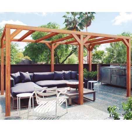Pérgola exenta de madera Fuengirola 500x300cm 15m2