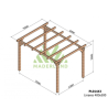 Freestanding wooden pergola Linares 400x300cm 12m2
