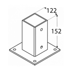 Pergolato autoportante in legno grezzo Tarragona 250x250cm 6.25m2