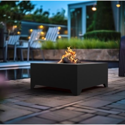 Cuenco de fuego de acero cuadrado negro 70cm Infire