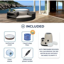 Spa portátil NetSpa VITA PREMIUM 6 lugares com móveis