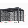 Pergola Bioclimatic Orientable Blades 11 m2 and Brise-Vue 2 Faces