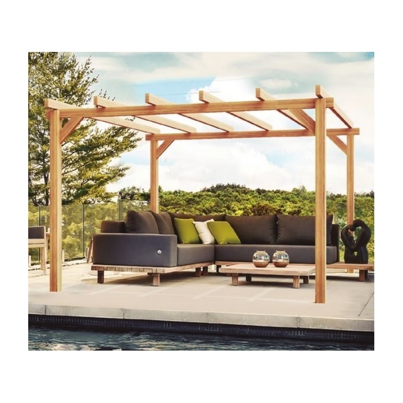 Freistehende Pergola aus Holz Linares 5x4m 20m2