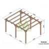 Freistehende Pergola aus Holz Linares 5x4m 20m2