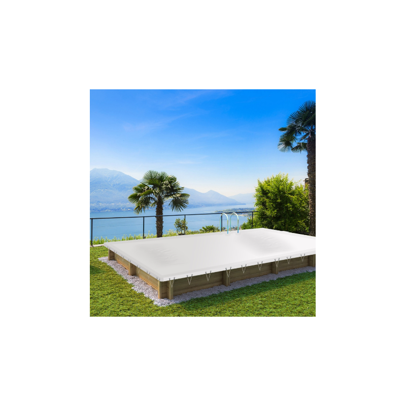 Copertura invernale 6x3 rettangolare per piscina in legno BWT myPOOL