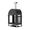Alfa Cart Base for Moderno 3 Pizza Oven on Wheels Black
