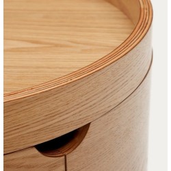 Table de Chevet bois frêne rond 55 Ovia VeryForma