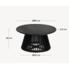 Table Basse en bois Mindy noir Jet 80cm VeryForma