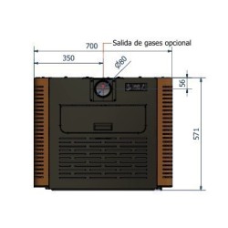 Ferlux Ares Estufa de Pellets 10 kW Marrón Vintage