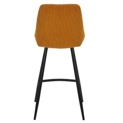 Conjunto de 2 Cadeiras de Trabalho em Veludo e Metal Amarelo KosyForm Ari