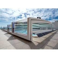 Abri de Piscine Linea bas Abrilios télescopique pour piscine 600x400