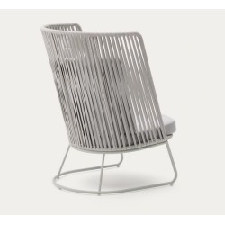 Saco Outdoor-Sessel aus Seil und grauem Stahl VeryForma