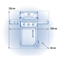 Barbecue a gas Napoleon Freestyle 365 con fornello laterale e 3 fuochi