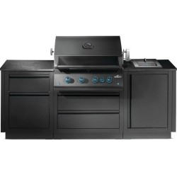 Cuisine extérieure OASISᴹᴰ 105 Napoleon Matte Black Série 700 latéral Sizzle Zoneᴹᴰ