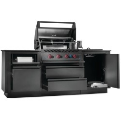 Cuisine extérieure OASISᴹᴰ 105 Napoleon Matte Black Série 700 latéral Sizzle Zoneᴹᴰ