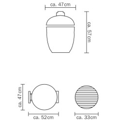 Kamado Monolith Junior Pro 2.0 Parrilla con carrito