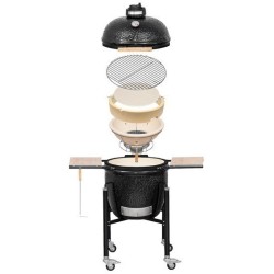 Barbecue Kamado Monolith Basic noir avec Chariot