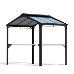 Austin 1,8 x 2,4 m Aluminium-Grillunterstand in Anthrazitgrau mit Canopia-Dach