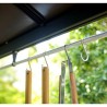 Refugio para barbacoa Austin de aluminio gris antracita de 1,8 x 2,4 m con techo de dosel