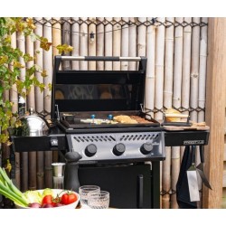 Plancha gaz Napoléon FREESYTLE noir LPG 3 brûleurs avec chariot