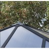 Ledro 3X3 Gazebo da giardino recintato struttura in alluminio grigio e pannelli trasparenti