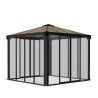 Tonnelle de jardin fermée Ledro 3.6X3.6 Transparent et Aluminium Canopia