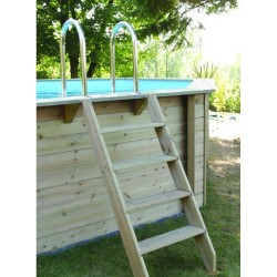 Piscine Bois Ubbink Caraibes  820x470 H130 Liner bleu
