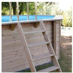 Piscine Bois Ubbink Caraibes  820x470 H130 Liner bleu