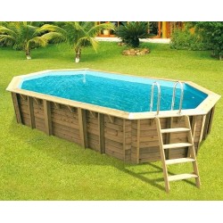 Piscine Bois Ubbink Caraibes 820x470 H130 Liner bleu