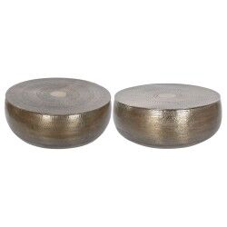 Hoofdtafel Home ESPRIT Gouden Aluminium 120 x 120 x 45 cm