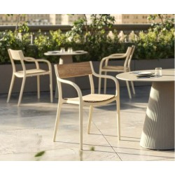 Madison Wood Cream Chair Vondom