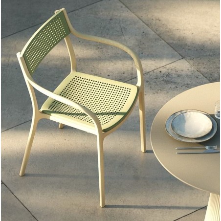 Madison Dots Silla de jade crema Vondom