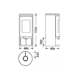 Panadero Auckland Ecodesign 7,4 kW Stufa a legna