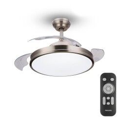 Plafondventilator met licht Philips Atlas 35 W 28 W 4500 Lm Nikkel (2700 K)