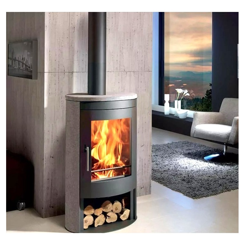 Panadero Oval, 3 pietre, stufa a legna Ecodesign 8,7 kW