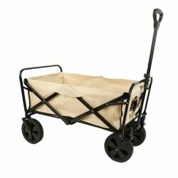 Marbueno Faltbarer Multiuswagen Stahl 150 KG Beige Garten, Strand, Camping 86X50X59 cm