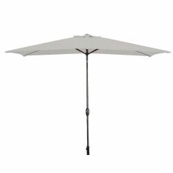 Marbueno Ombrellone Acciaio 8 Stecche 200x300 cm Poliestere Bianco Giardino 10494