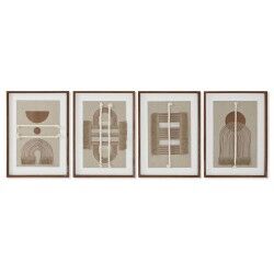 Leinwand Home ESPRIT Weiß natürlich Moderne Skandinavisch 36 X 2,3 X 50,3 cm (4 Stück)
