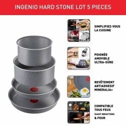 Keukengerei Tefal Ingenio Hard Stone Grijs