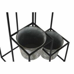 Grondlegger DKD Home Decor Grijs Metaal Versleten 34 x 34 x 71 cm Cirkelvormig