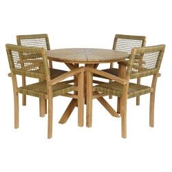 Tafel met vier stoelen DKD Home Decor 100 x 100 x 75 cm